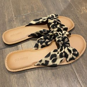 Cheetah print Old Navy slide sandals